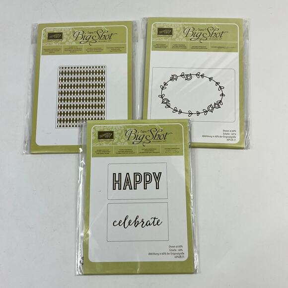Stampin' Up! Other - Stampin Up Sizzix Big Shot Embossing Folders Argyle Paisleys Celebration Duo